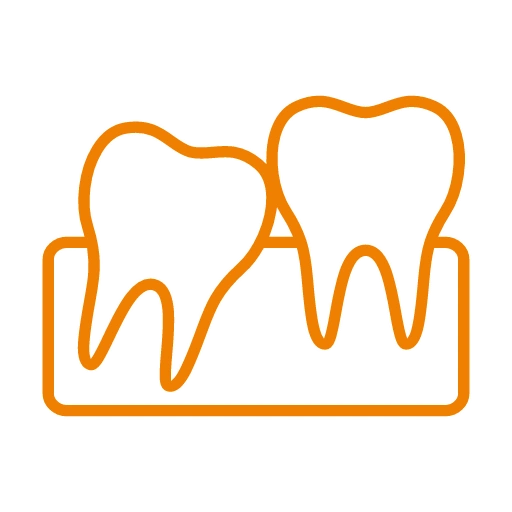 2 protects nearby teeth