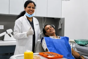 Dr. Pallavi Pawar performing a successful and painless root canal treatment with a patient at Dr. Pawar's Advanced Dentistry in Thane West