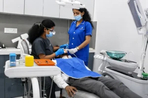 Patient consultation and advanced dental care at Dr. Pawar's Advanced Dentistry in Thane West