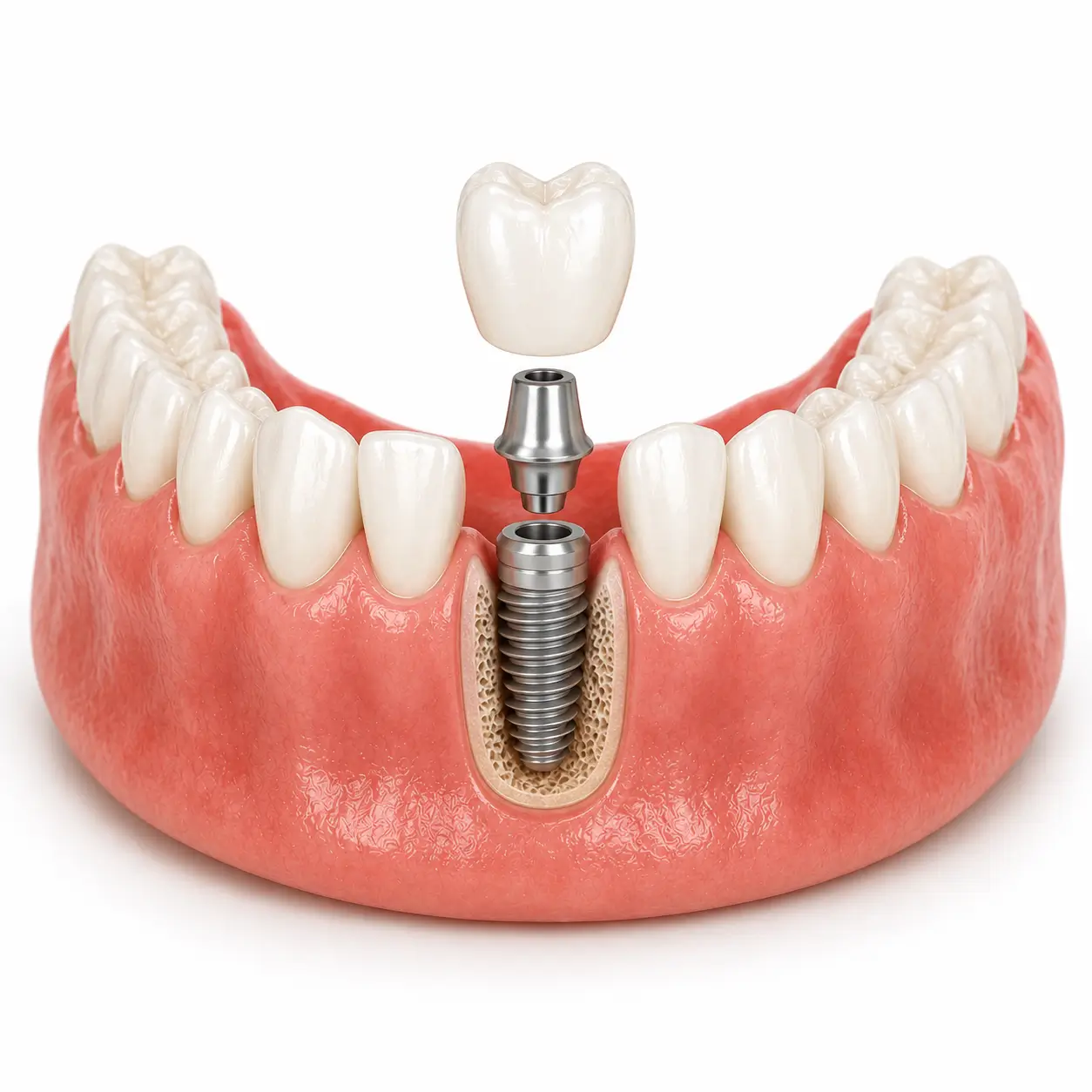Advanced dental implant tooth replacement procedure for international dental tourism patients in Thane, India