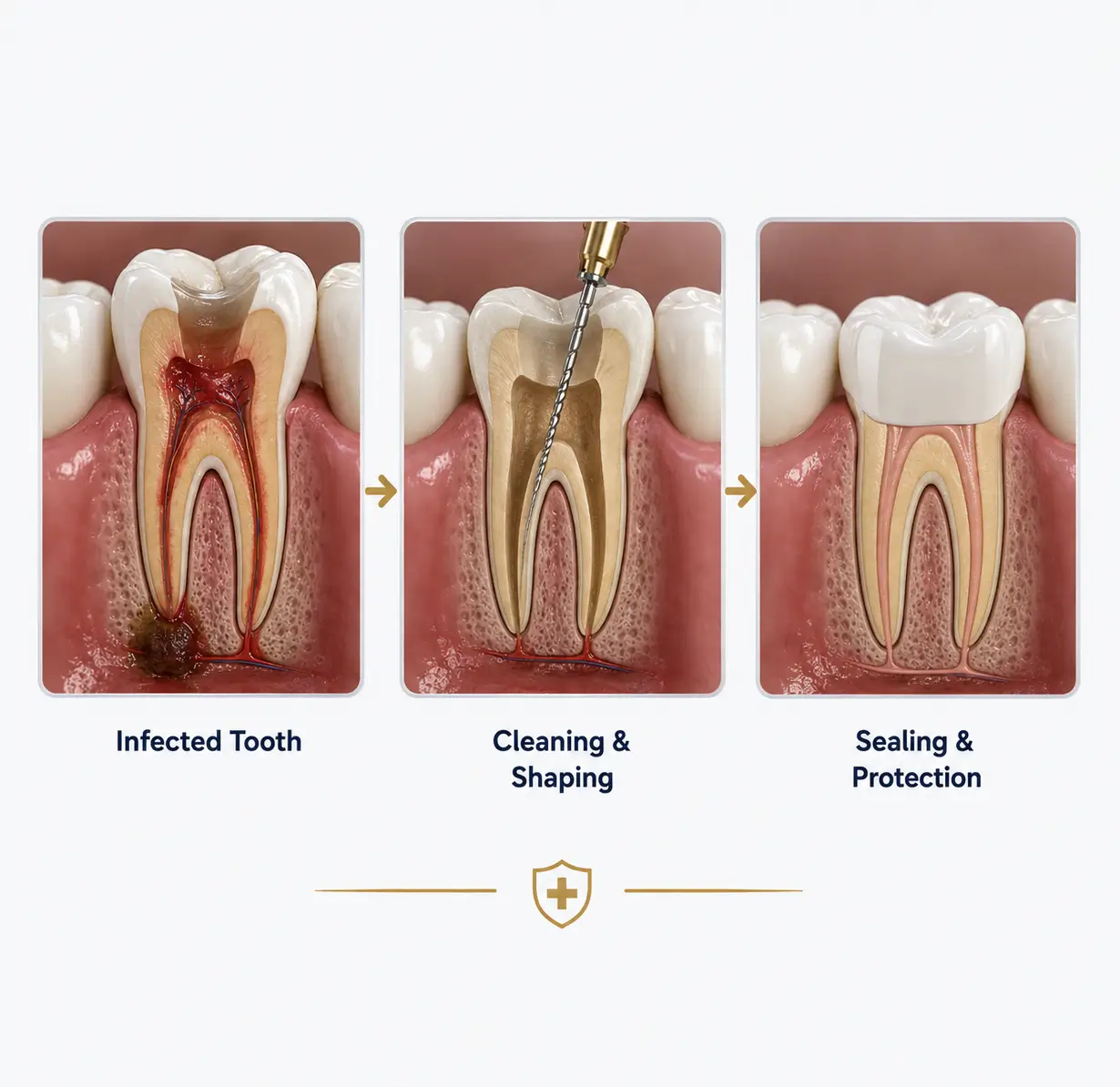 Painless single-visit root canal treatment and natural tooth saving procedure at Dr. Pawar's Advanced Dentistry in Thane West
