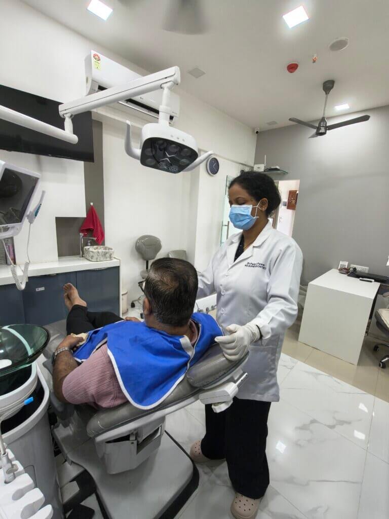 Precision dental impression for custom crowns and bridges at Dr. Pawar's Advanced Dentistry in Thane West